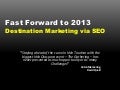 Fast forward 2013 – destination marketing via seo
