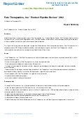 Fate Therapeutics, Inc. ' Product Pipeline Review ' 2012
