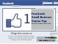 Facebook Starter Tips for a Small Business