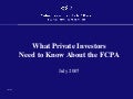Fcpa bullet points