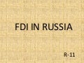 FDI in Russia