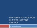 Features to look for in a web hosting