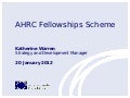 Changes to Fellowship Scheme Presentation – Katherine Warren