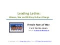 Leading Ladies: Women, War and Military Culture Change