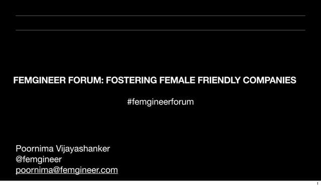Femgineer Forum: Fostering a Female...