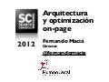 Arquitectura de la información y SEO - Fernando Maciá en Search Congress Barcelona 2012