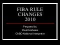 Fiba rule changes 2010
