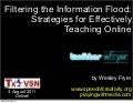Filtering the Information Flood: Strategies for Effectively Teaching Online
