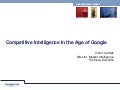 Competitive Intelligence in The Age of Google