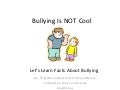 Bullying Is Not Cool