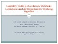 “Usability Testing of a Library Web Site: Librarians and Anthropologists Working Together”
