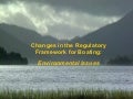 Changes in Regulatory Framework to Boating:  Environmental Issues