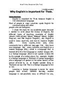 Why English is important for Thais.
