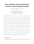 Effects of Developers’ Training on User-Developer Interactions in Information Systems Development