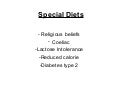 Special Diets