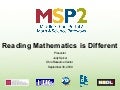 Reading Mathematics Is Different