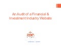 Financial Industry Website Audit