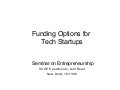 Funding Options for Technology startups