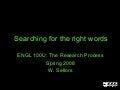 Finding the right words
