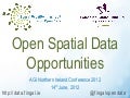 Open Spatial Data Opportunities
