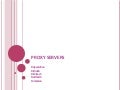 Proxy Servers