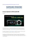 Firmware Updates for NX10 and NX100