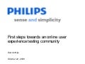 First Steps Towards An Online User Experience Testing Community Presentation