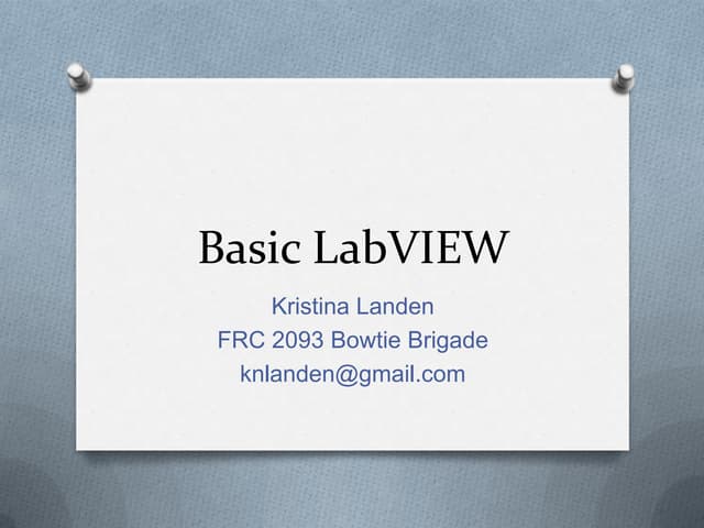 First fare 2013   basic-labview