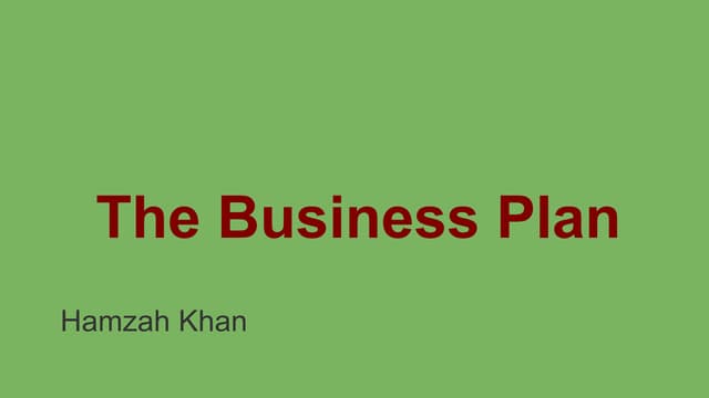 First fare 2013   business plan pre...