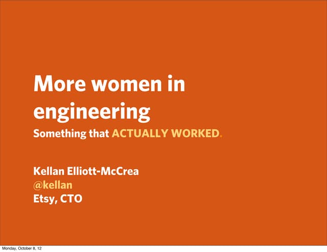 More women in engineering: Something that ACTUALLY WORKED.