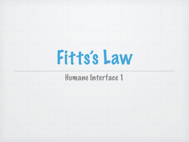 Fitts's law