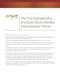 Five Characteristics of a Good Oracle Exadata Implementation Partner
