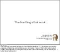 Five things that work in social media