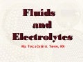Fluids and Electrolytes