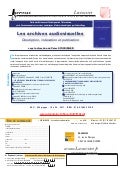 Les archives audiovisuelles : Description, indexation et publication 
