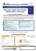 Nouveaux usages des archives audiovisuelles numériques
