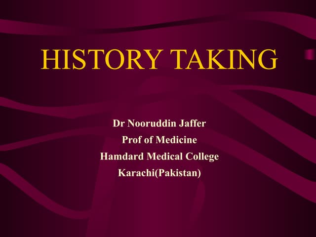 Clinical History Taking
