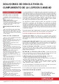 Soluciones Oracle para el cumplimiento de laLOPD en sanidad