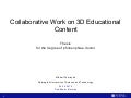 PhD defense - Collaborative Work on 3D Educational Content