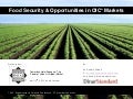 Food Insecurity & Opportunities in OIC Countries