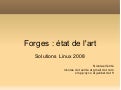 Forges : état de l&rsquo;art