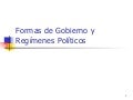 Formas de gobierno y regimenes políticos