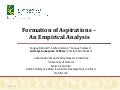 Formation of Aspirations - An Empirical Analysis