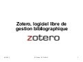 Formation Zotero