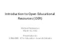 Introduction to Open Educational Resources