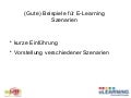 Formen des e teaching und (gute) beispiele