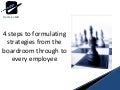 4 steps to formulating strategies from the boardroom through to every employee 