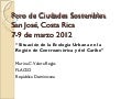 Foro de ciudades sostenibles marina valera