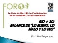 Río+20: Balance de lo bueno, lo malo y lo feo