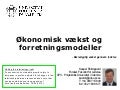 Økonomisk vækst og forretningsmodeller